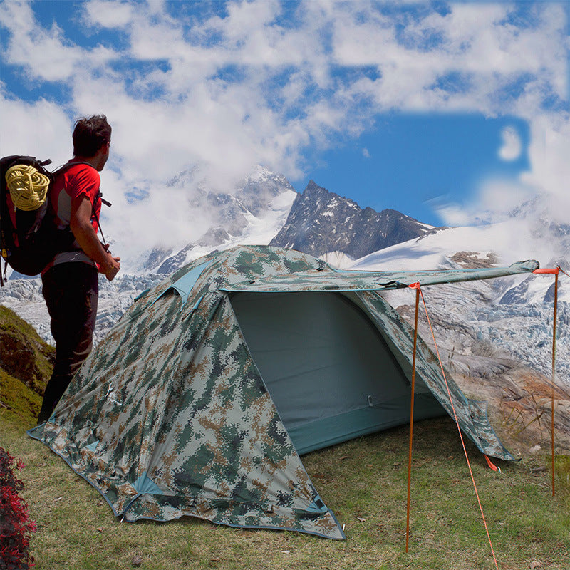 Double-layer Aluminum Pole Windproof And Rainproof With Snow Skirt Field Tent - EDC Italia