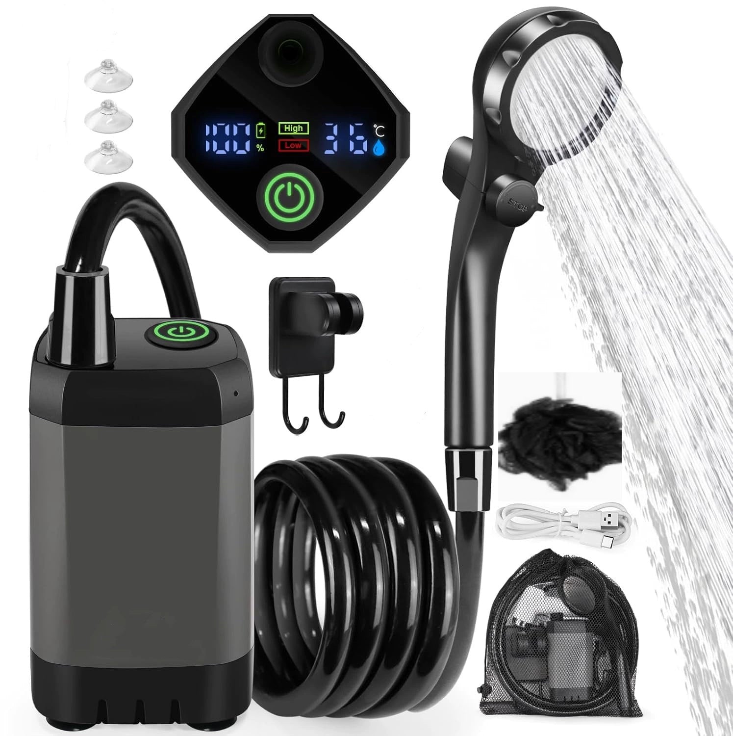 Outdoor Camping Car Wash Electric Shower - EDC Italia