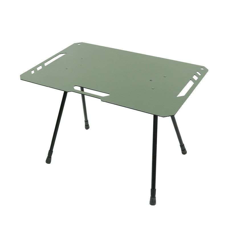Outdoor Camping Blackened Aluminum Plate Folding Table - EDC Italia