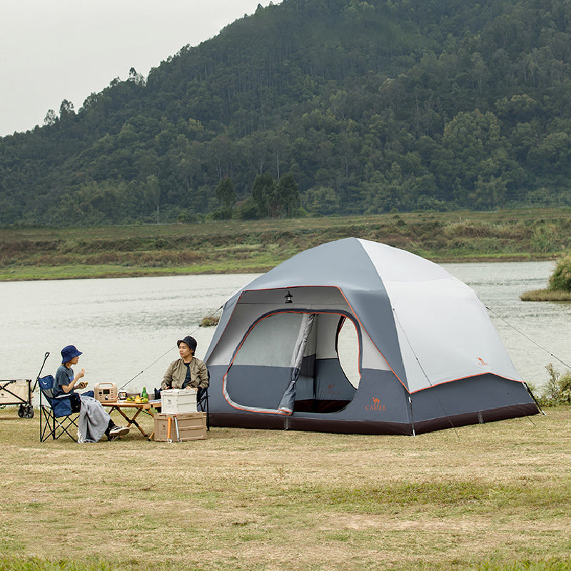 Outdoor Tent Quick Build Glass Pole Waterproof Shading Large Space Rain Camping Travel Tent - EDC Italia