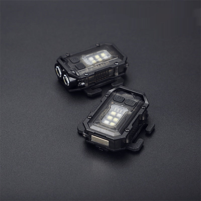 Portable Tactical Lighting Mini Warning Flashlight Outdoor Backpack Mount