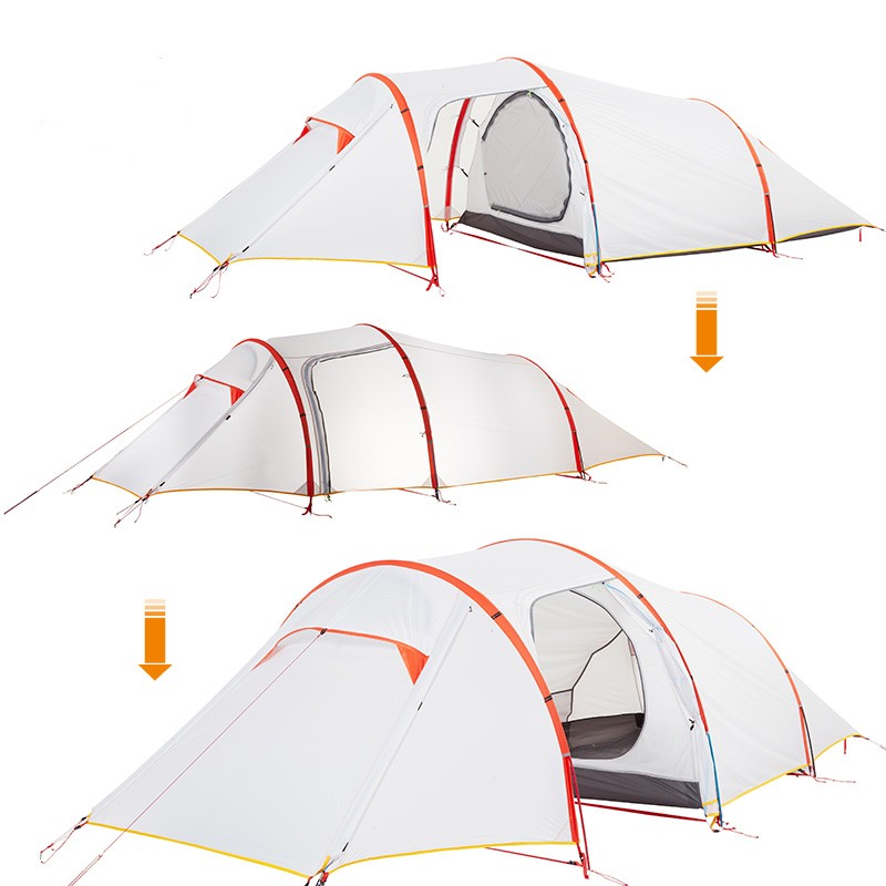 Static Nebula Layer  Light 3 Person Tunnel Tent Outdoor Mountaineering Camping - EDC Italia