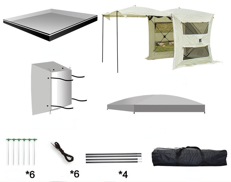 Rear Extension Tent Canopy Portable Multi-function - EDC Italia