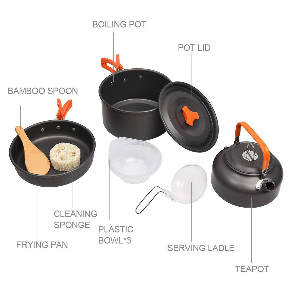 Travel Picnic Tableware Folding Camping Set - EDC Italia