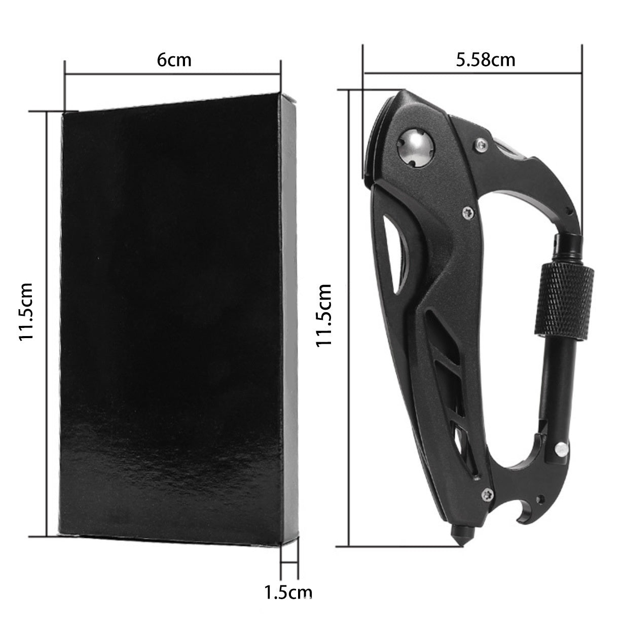 Multi-functional Carabiner Folding Knife Outdoor D-lock Hook Camping Tool Multi-purpose Hook