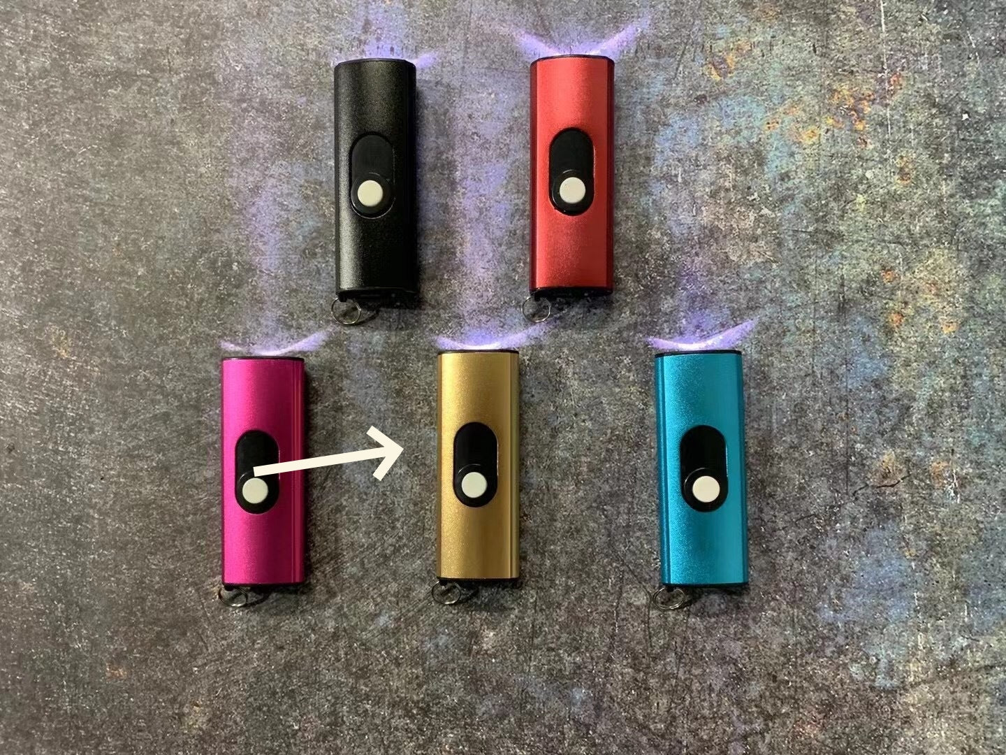 TW1602 Flashlight Keychain Pendant USB Charging