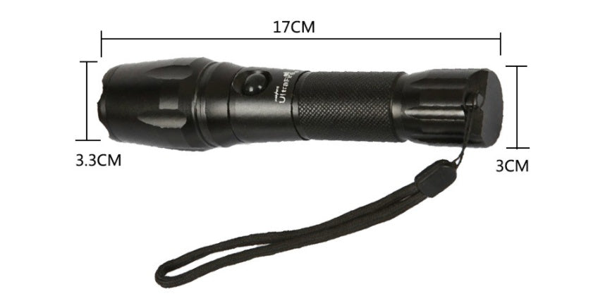 LED aluminum alloy Q5 glare flashlight