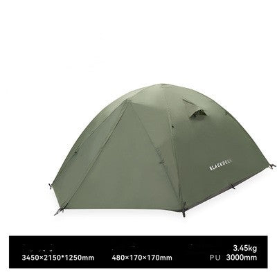 Outdoor Layer Storm-proof Wilderness Camping Hiking Travel Double Thickened Portable Four-season Hilly Tent - EDC Italia