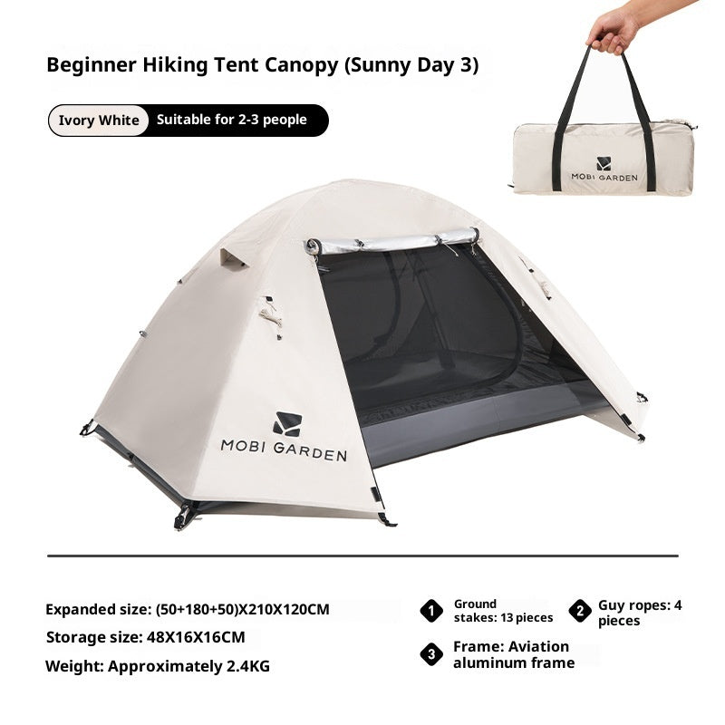 Outdoor Equipment Rain-proof Thickened Camping Three-point Tent Windproof Sunscreen Portable Folding Tent - EDC Italia
