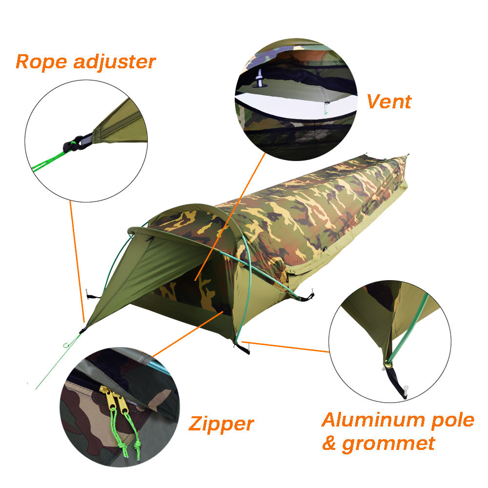 Easy To Build Lightweight And Windproof Bivy Tent With Waterproof Coating - EDC Italia