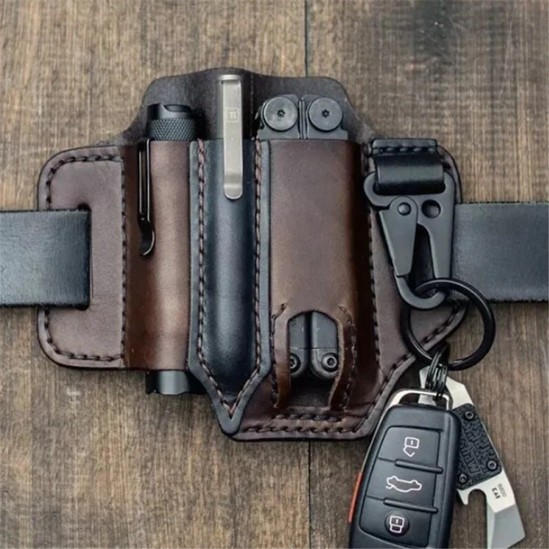 Leather Eagle Beak Buckle EDC Tactical Multifunctional Belt Cover