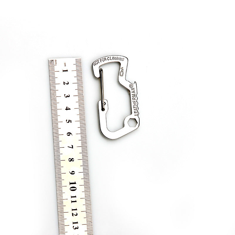 EDC Multifunctional D-shaped Buckle Stainless Steel Carabiner Bottle Opener