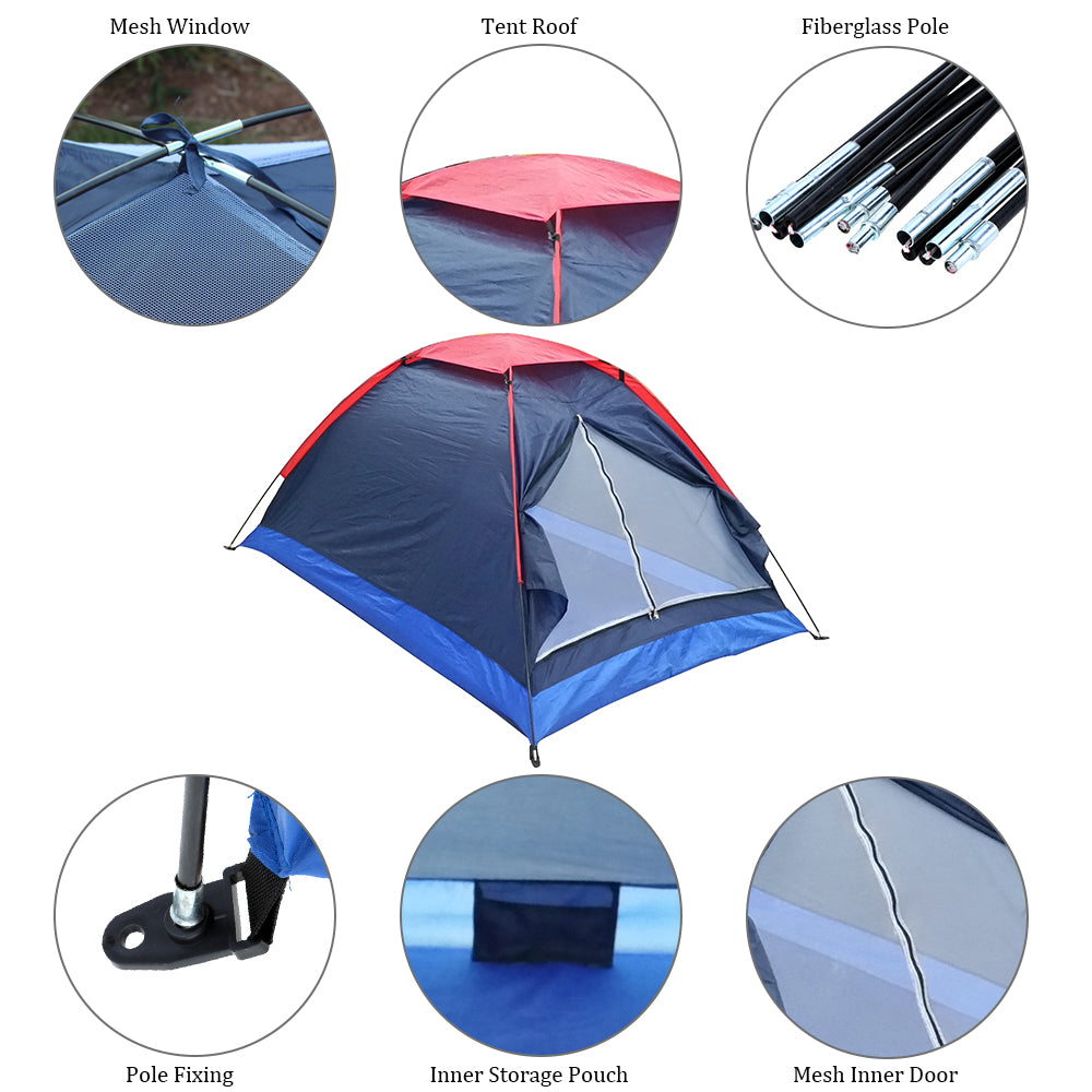 Outdoor Double Single-Layer Couple Camping Tent - EDC Italia