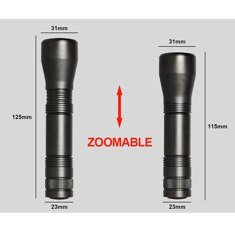 led Ultraviolet Flashlight Torch Can Zoom In UV Flashlight Zoom Purple Flashlight