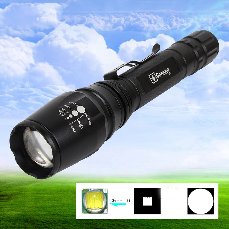 Rechargeable Outdoor Lighting Glare Flashlight