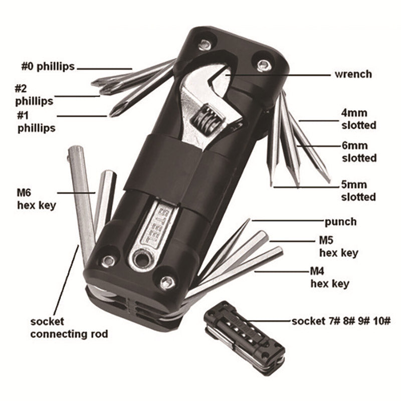 Multifunctional Combination Tool For Outdoor Camping Bicycle And Motorcycle