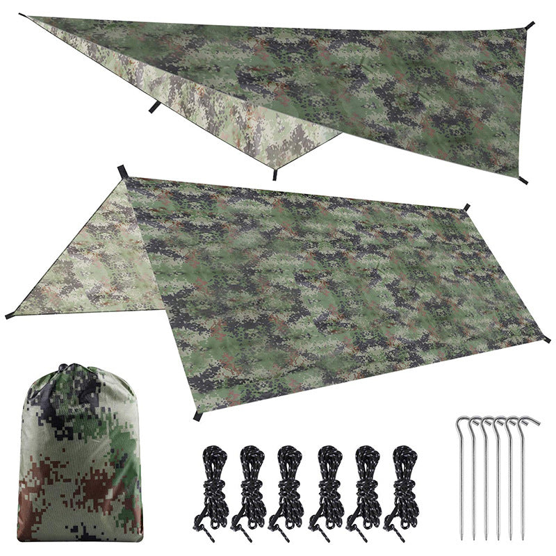 Outdoor Camouflage Canopy Multi-Functional Waterproof Sunscreen Beach Shade Tent Beach Canopy Cloth Moisture-Proof Mat - EDC Italia
