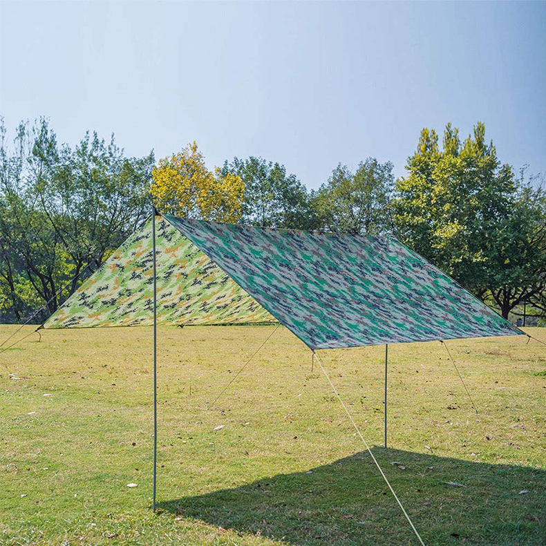 Outdoor Camouflage Canopy Multi-Functional Waterproof Sunscreen Beach Shade Tent Beach Canopy Cloth Moisture-Proof Mat - EDC Italia