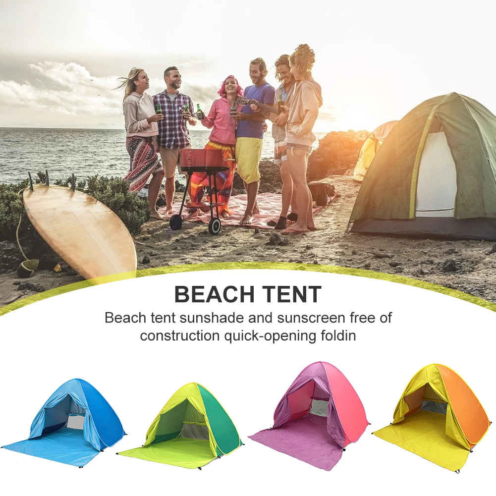 Sunscreen Shelter Tent Anti-UV Pop Up Beach Canopy Outdoor Camping Hiking Tent Travelling Easy Carrying Portable Parts - EDC Italia