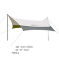 MU Gaodi Canopy Tent Portable Outdoor Portable Junting Ultra-light Awning Camping Camping Rainproof Sun Protection Equipment - EDC Italia