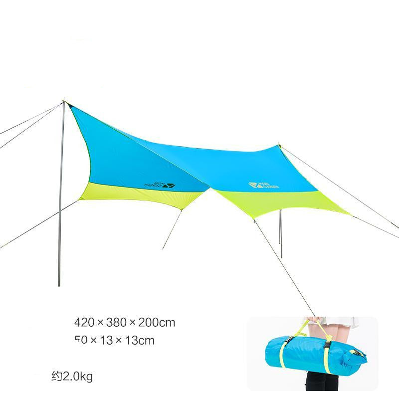 MU Gaodi Canopy Tent Portable Outdoor Portable Junting Ultra-light Awning Camping Camping Rainproof Sun Protection Equipment - EDC Italia