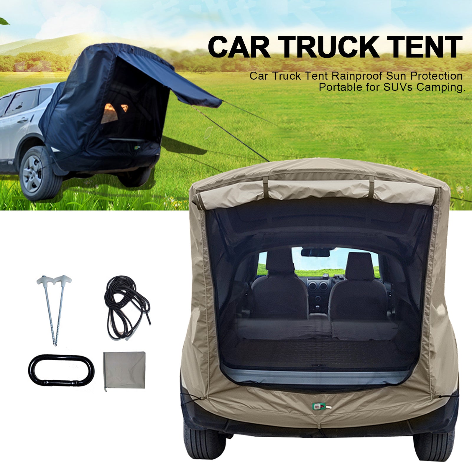 Car Trunk Extension Tent At The Rear Of The Car - EDC Italia