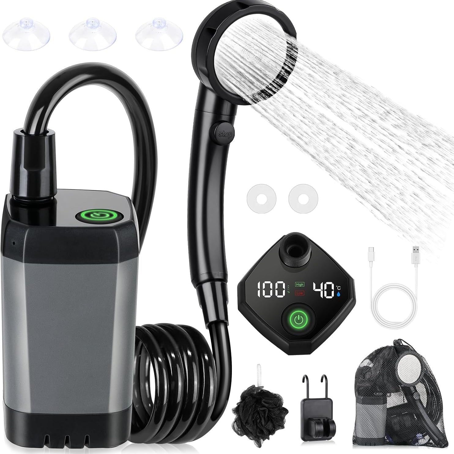 Outdoor Camping Car Wash Electric Shower - EDC Italia