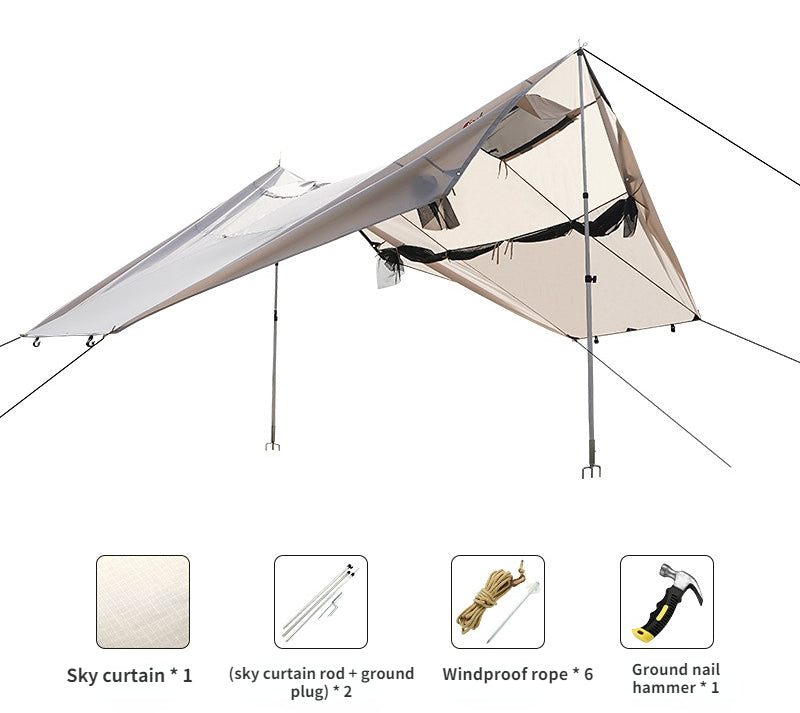 Outdoor Camping Off-site Two-person Tunnel Folding Tent - EDC Italia