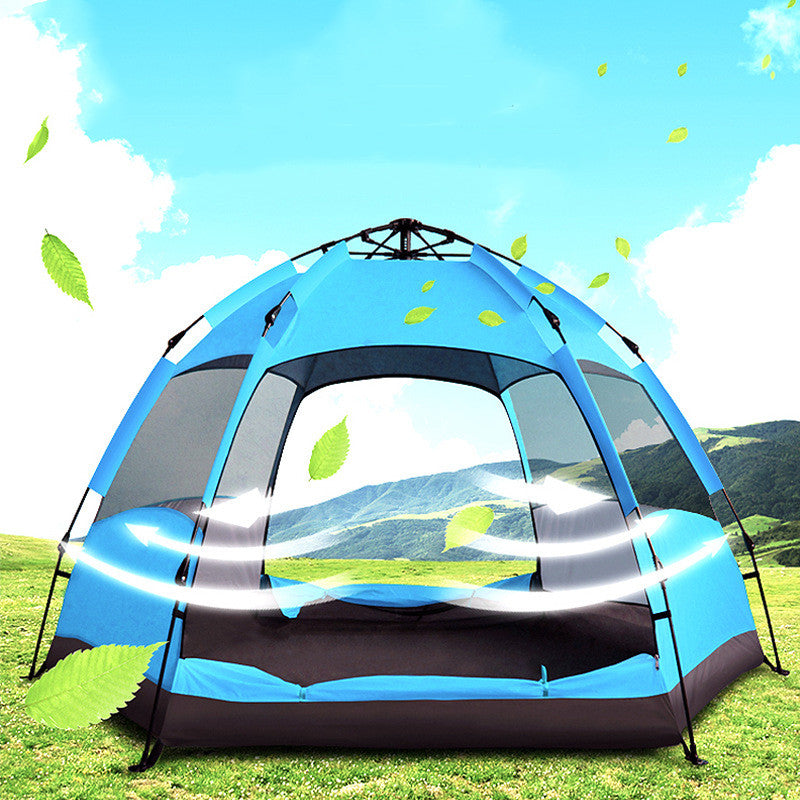 Full-automatic Quick-opening Tent For Outdoor Rain-proof Hexagonal Tourism Camping - EDC Italia