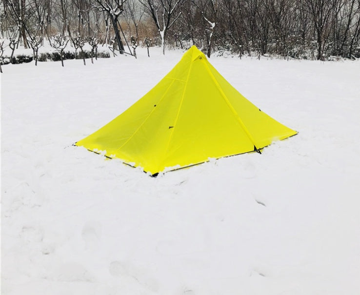 Portable camping pyramid tent single outdoor equipment camping supplies - EDC Italia