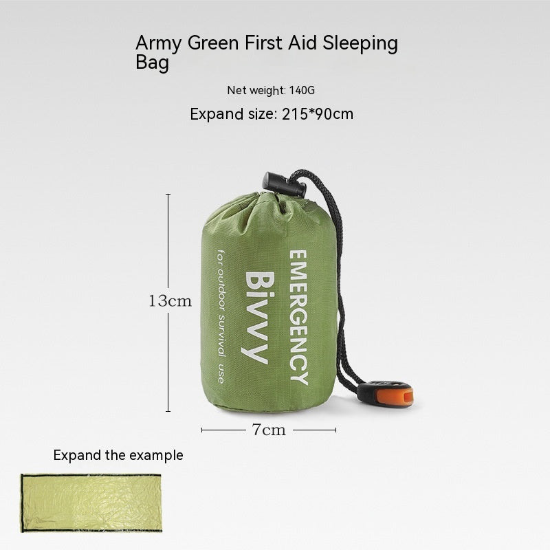 Portable Outdoor Disaster Relief Tent Camping Temporary Simple Sleeping Bag Warm Emergency Blanket - EDC Italia