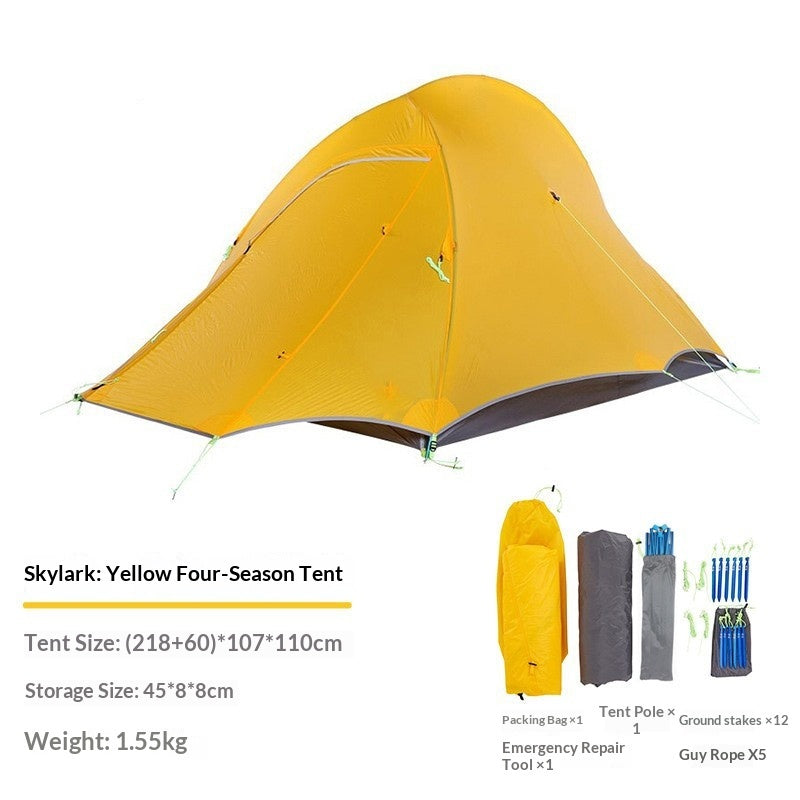 Camping Fishbone Outdoor Hiking Tent Rain- And Wind-resistant Lightweight Silicone-coated Trekking Tent For Cycling - EDC Italia