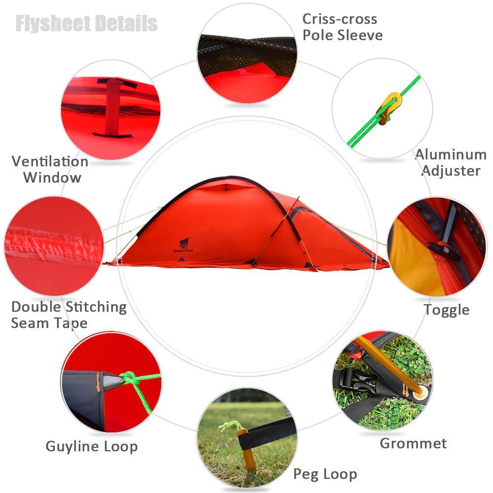 Two Person Light Mountain Climbing Outdoor Survival Double-layer Outdoor Tent - EDC Italia