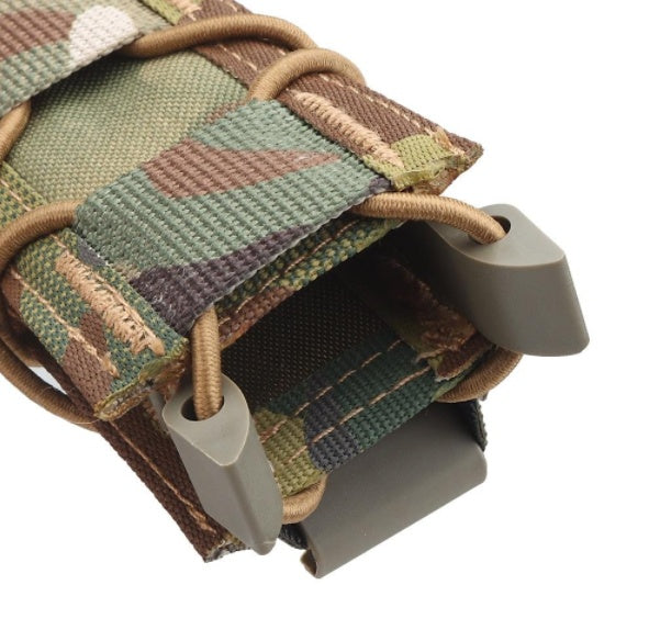 Real CS Tactical 9MM Elastic Functional Outdoor MOLLE Torch Tool Storage Waist Bag