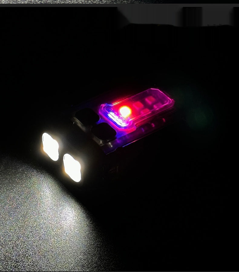 Portable Tactical Lighting Mini Warning Flashlight Outdoor Backpack Mount