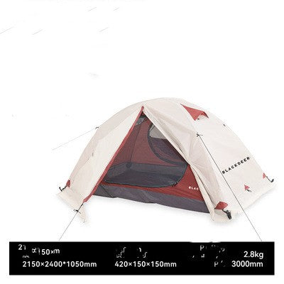 Outdoor Layer Storm-proof Wilderness Camping Hiking Travel Double Thickened Portable Four-season Hilly Tent - EDC Italia
