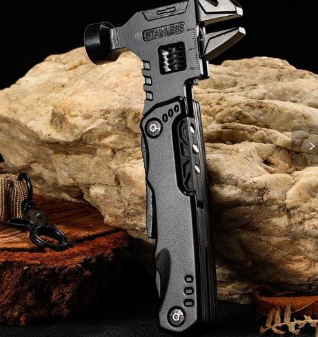 Outdoor Knife Pliers EDC Tool Black Multi-functional Adjustable Wrench