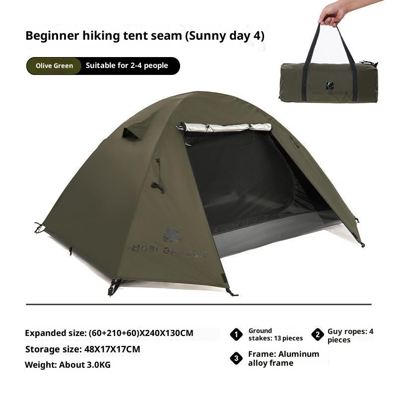 Outdoor Equipment Rain-proof Thickened Camping Three-point Tent Windproof Sunscreen Portable Folding Tent - EDC Italia
