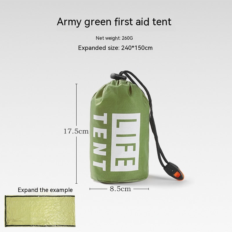 Portable Outdoor Disaster Relief Tent Camping Temporary Simple Sleeping Bag Warm Emergency Blanket - EDC Italia
