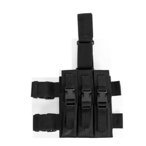 Outdoor Multi-Functional Leg Magazine Pouch With Three Compartments