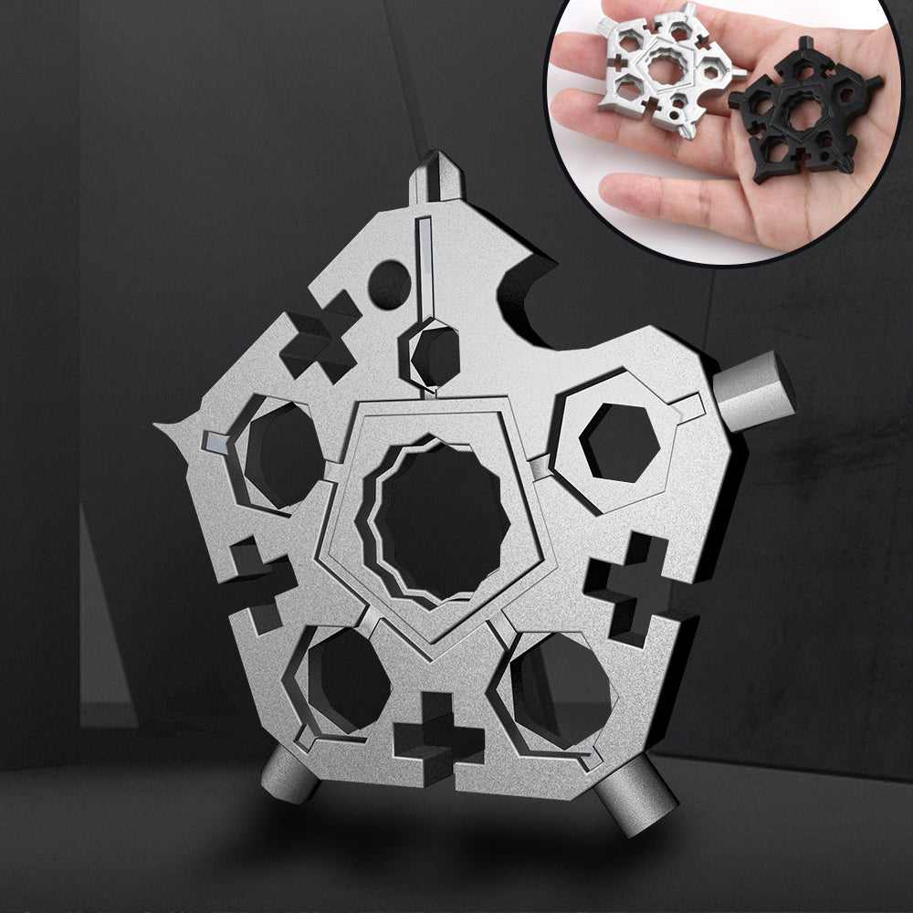 23 In 1 Pentagonal Snowflake Wrench Screwdriver Multitool Camping Outd ...