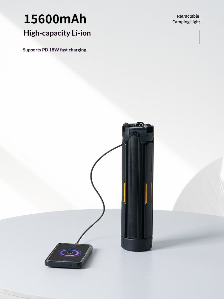 Black Outdoor Telescopic Camping Light - EDC Italia