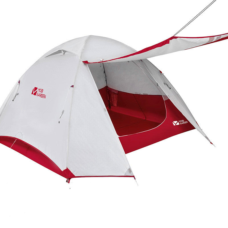 Mountaineering Camping Windproof And Rainproof Aluminum Alloy Three Season Double Deck Camping Tent - EDC Italia