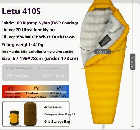 Outdoor Camping Ultra Light Down Sleeping Bag - EDC Italia