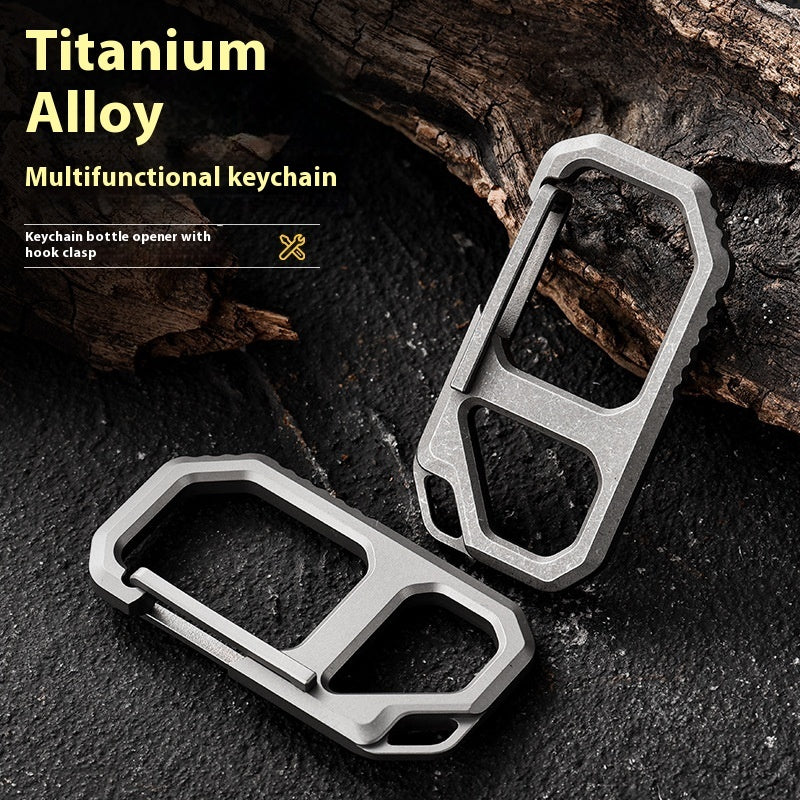 Creative Edc Titanium Alloy Keychain Outdoor Multifunctional