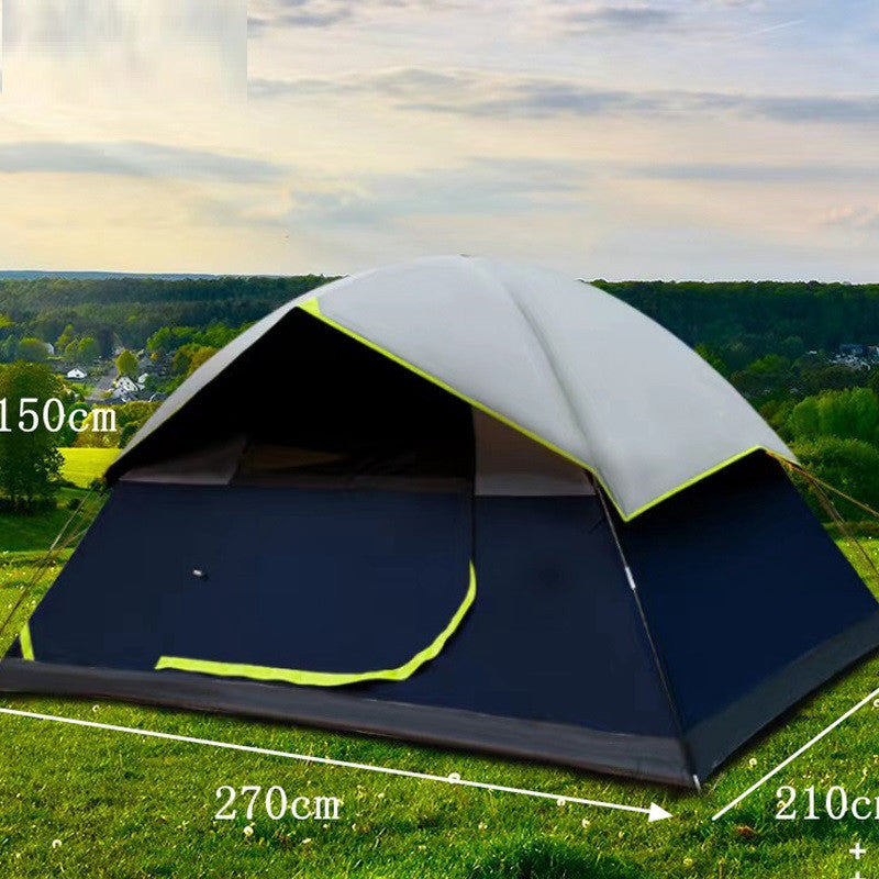 4 Person Black Coated Darkroom Tent For Camping Family Backpacking Tents - EDC Italia
