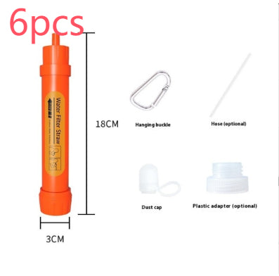 Outdoor Survival Water Purification Straw Portable Filter