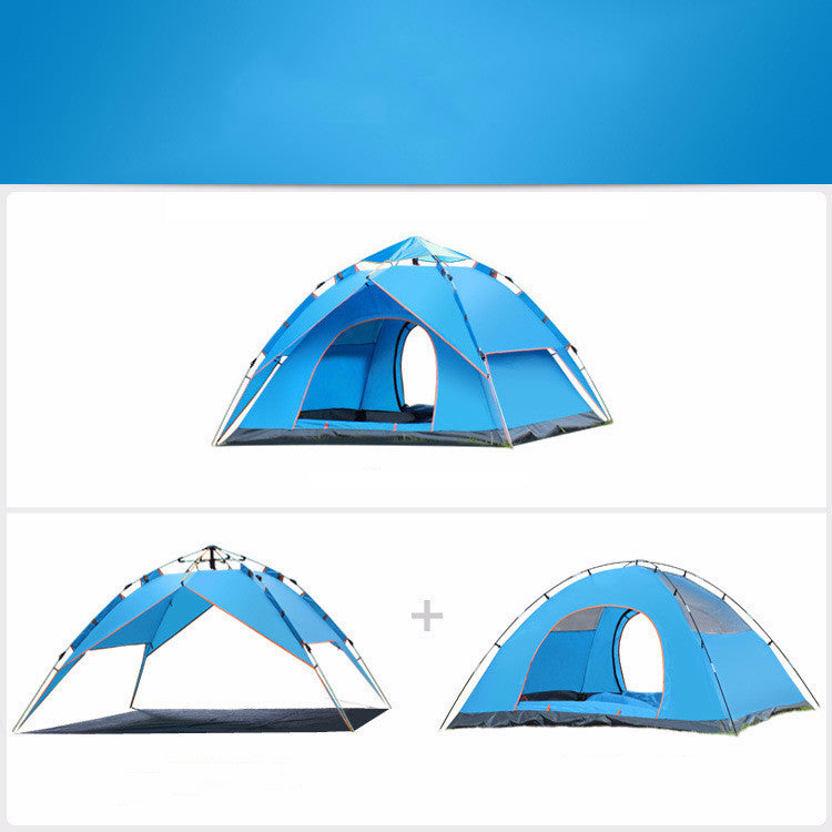 Outdoor Automatic Quick-opening Double-decker Camping Tent - EDC Italia
