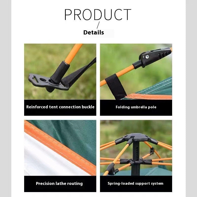 3-4 Double Automatic Outdoor Camping Tent Thick Rain And Sun Protection - EDC Italia