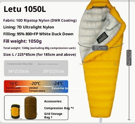 Outdoor Camping Ultra Light Down Sleeping Bag - EDC Italia
